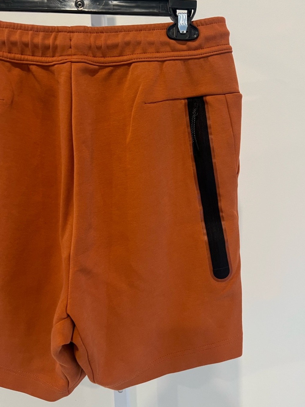 Nike Tech Fleece Orange Burnt Sunrise Drawstring Shorts Mens Sz Medium - Picture 8 of 15